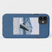 AlaskaHumpbackのクジラのヴィンテージ旅行ポスター Case-Mate iPhoneケース (裏面(横))