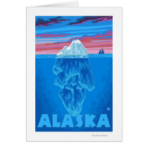 AlaskaIcebergのヴィンテージ旅行ポスター