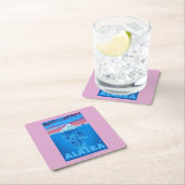 AlaskaIcebergのヴィンテージ旅行ポスター スクエアペーパーコースター (インサイチュ)