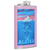 AlaskaIcebergのヴィンテージ旅行ポスター フラスク (右)