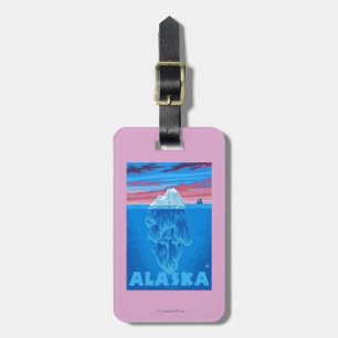 AlaskaIcebergのヴィンテージ旅行ポスター ラゲッジタグ