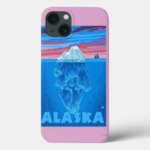 AlaskaIcebergのヴィンテージ旅行ポスター iPhone 13ケース