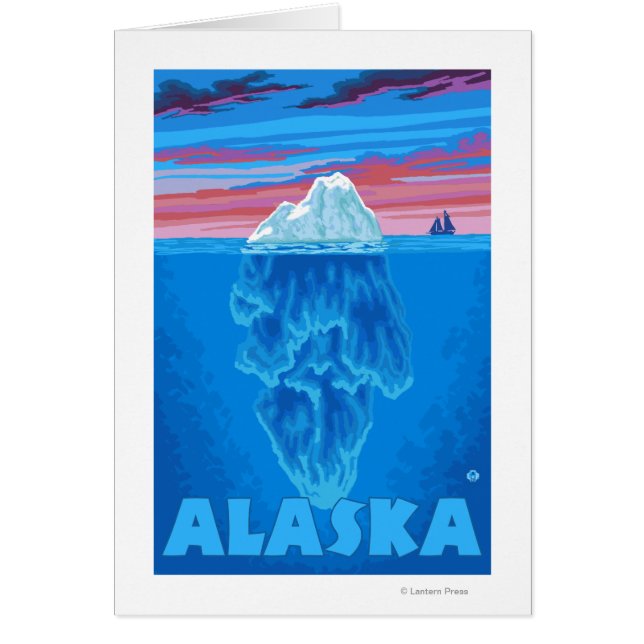AlaskaIcebergヴィンテージ旅行ポスター (正面)