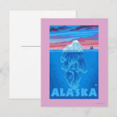 AlaskaIcebergヴィンテージ旅行ポスター ポストカード (正面/裏面)