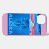 AlaskaIcebergヴィンテージ旅行ポスター Case-Mate iPhoneケース (裏面 (横))