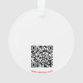 Alaskan Chick acrylic ornament w/QR_no Holid オーナメント (裏面)