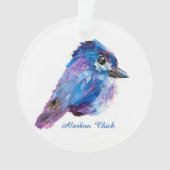 Alaskan Chick acrylic ornament w/QR_no Holid オーナメント (正面)