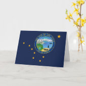 Alaskan Flag & Seal, Flag of Alaska カード (黄色い花)