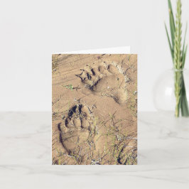 Alaskan Grizz Tracks - 4" x 5.6" Notecard シーズンカード