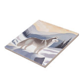 Alaskan Husky | Dog Mountain Watercolor タイル (側面)