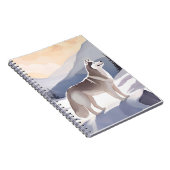 Alaskan Husky | Dog Mountain Watercolor ノートブック (右側)