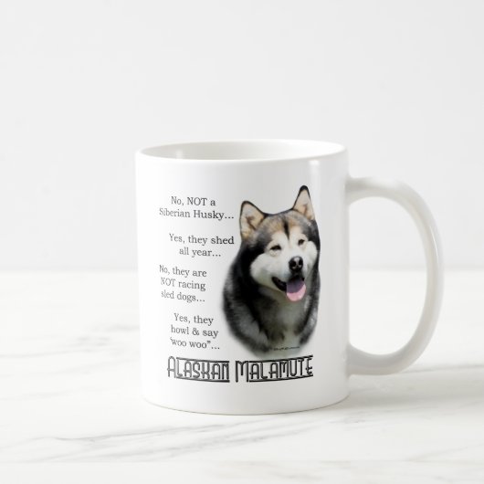 Alaskan Malamuteよくある質問 コーヒーマグカップ (右)