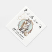 Alaskan Malamuteナプキンと犬の写真 スタンダードランチョンナプキン (角)