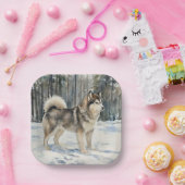 Alaskan Malamute ペーパープレート (パーティー)