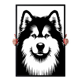 Alaskan Malamute Chic & Stunning Pop Art Poster ポスター