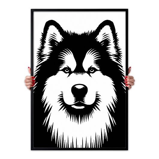 Alaskan Malamute Chic & Stunning Pop Art Poster ポスター
