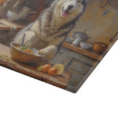 Alaskan Malamute Cooking in Kitchen カッティングボード (角)