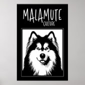 Alaskan Malamute Culture Edgy Pop Art Poster ポスター (正面)