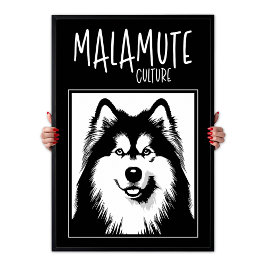 Alaskan Malamute Culture Edgy Pop Art Poster ポスター