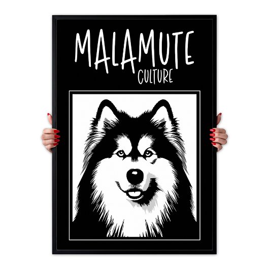 Alaskan Malamute Culture Edgy Pop Art Poster ポスター