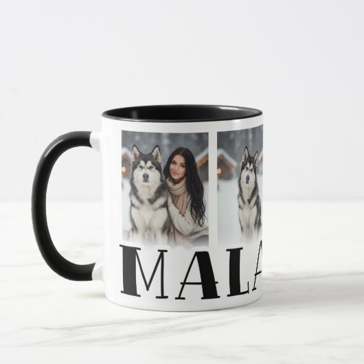 Alaskan Malamute Custom Photo Dog Lovers マグカップ (左)