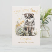 Alaskan Malamute Dog Adoption、Gotcha Day カード (スタンド正面)