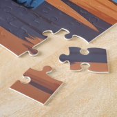 Alaskan Malamute Dogs Christmas Snow Holiday  ジグソーパズル (側面)