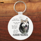Alaskan Malamute FAQ Keychain キーホルダー (正面)