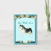 Alaskan Malamute Get Well Greeting Card カード (正面)