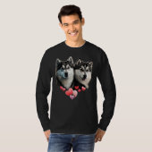 Alaskan Malamute Love Heart on Alaskan Malamute   Tシャツ (正面フル)