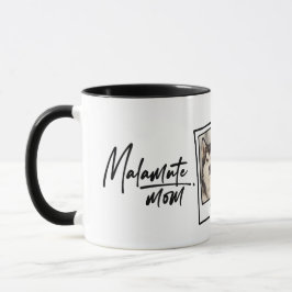 Alaskan Malamute Mom Custom Photo & Name Fun Chic マグカップ