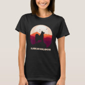 Alaskan Malamute Moon and Halloween 1 Tシャツ (正面)