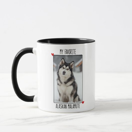Alaskan Malamute Personalized Photo Dog Lover マグカップ (左)