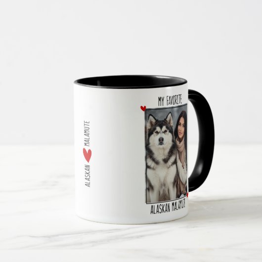 Alaskan Malamute Personalized Photo Dog Lover マグカップ (正面右)