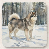 Alaskan Malamute Trinket Box コースター (正面)