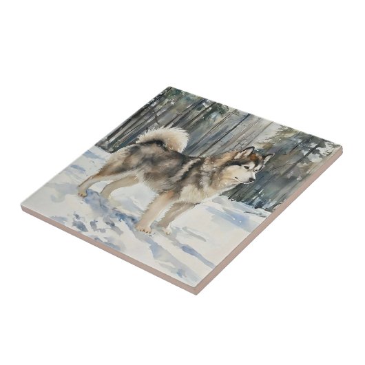 Alaskan Malamute Trinket Box タイル (側面)