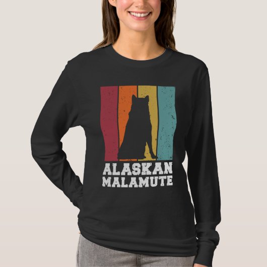 Alaskan Malamute Vintage Tシャツ (正面)