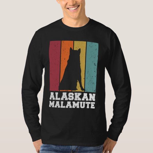 Alaskan Malamute Vintage Tシャツ (正面)
