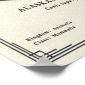 Alaskan Malamute Zoology Series ポスター (角)