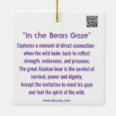 Alaskan ornament "In the Bear's Gaze" セラミックオーナメント (裏面)