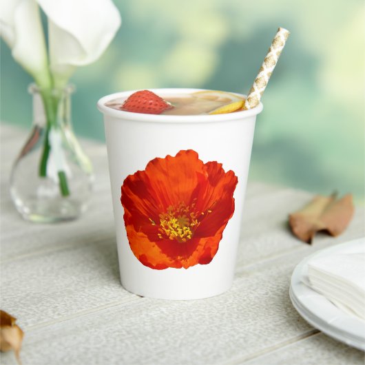 Alaskan Red Poppy Colorful Flower 紙コップ (インサイチュ)