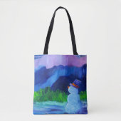 Alaskan Snowmen Canvas Tote トートバッグ (正面)