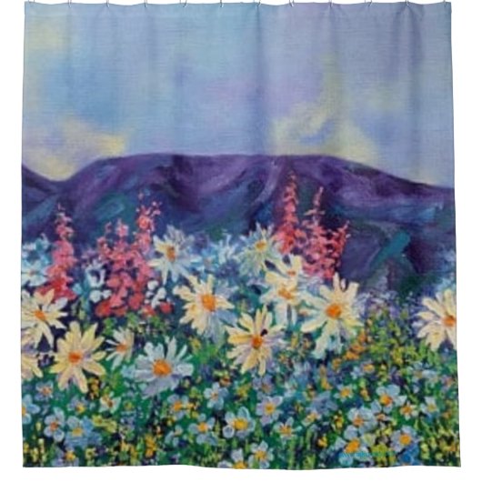Alaskan Tisha's Garden Shower Curtain シャワーカーテン (正面)