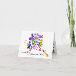 Alaskan Wildflowers Greeting Card サンキューカード