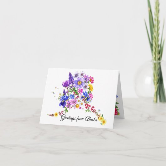 Alaskan Wildflowers Greeting Card サンキューカード (正面)