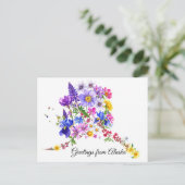 Alaskan Wildflowers Greeting Card ポストカード (スタンド正面)