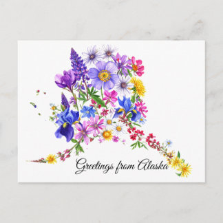 Alaskan Wildflowers Greeting Card ポストカード