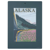AlaskaRailroadおよびFireweedのヴィンテージ旅行 クリップボード (裏面)