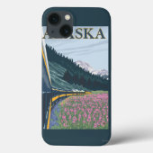 AlaskaRailroadおよびFireweedのヴィンテージ旅行 Case-Mate iPhoneケース (裏面)