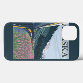 AlaskaRailroadおよびFireweedのヴィンテージ旅行 Case-Mate iPhoneケース (裏面 (横))